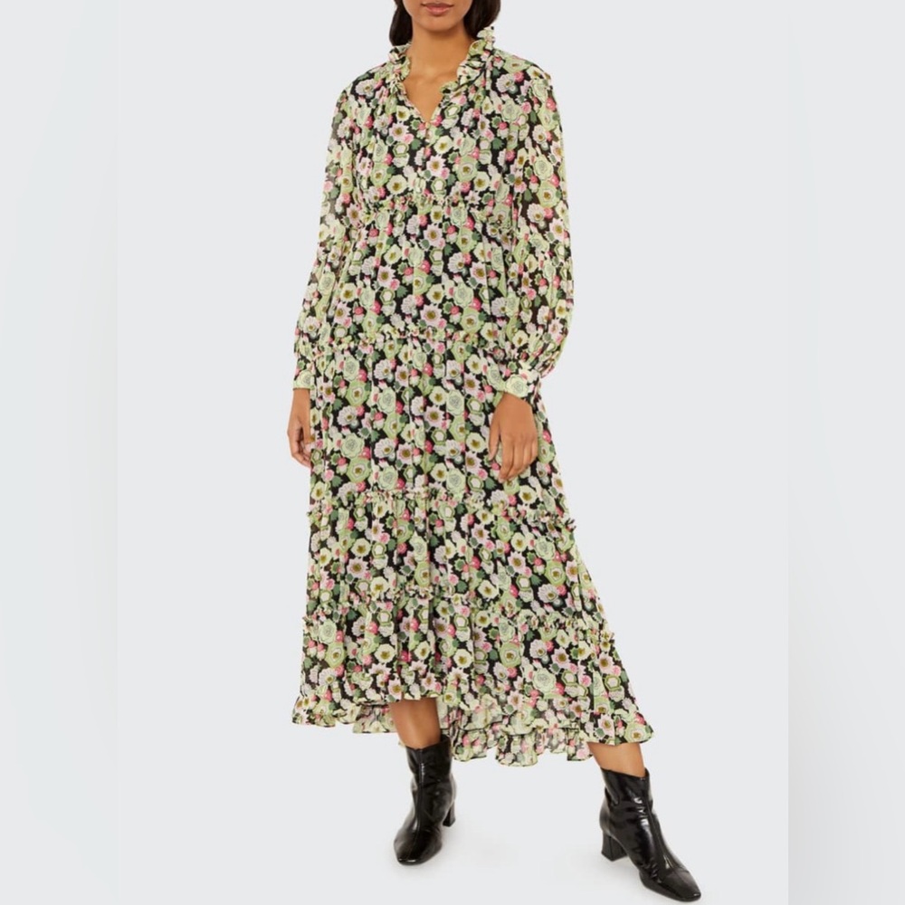 Cinq à Sept Lucille long sleeve floral midi/maxi dress